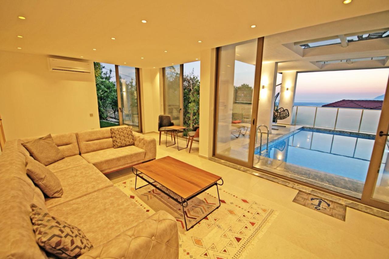 Villa With A Private Heated Pool, Jacuzzi, Overlooking Spectacular Views Of The Sea Kaș Exterior foto
